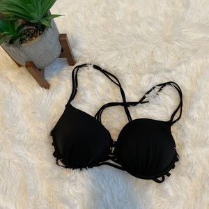 Black strappy bikini top